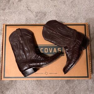 Tecovas Brown Leather Cowboy Western Boots Men’s 9.5